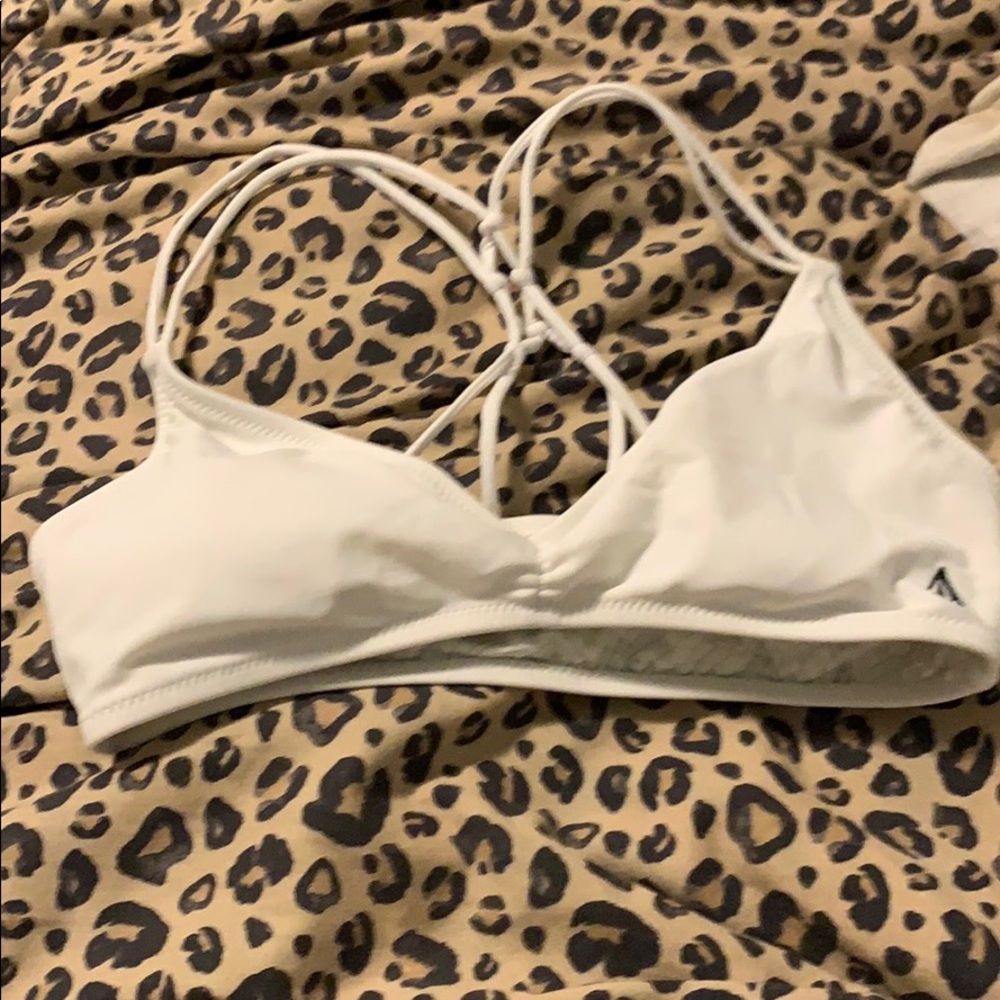 White volcom bikini top